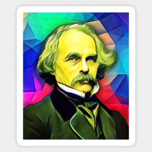 Nathaniel Hawthorne Colourful Portrait | Nathaniel Hawthorne Artwork 5 Sticker